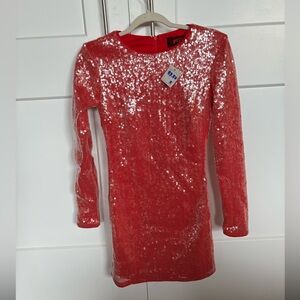 Hot pink sequin bodycon dress